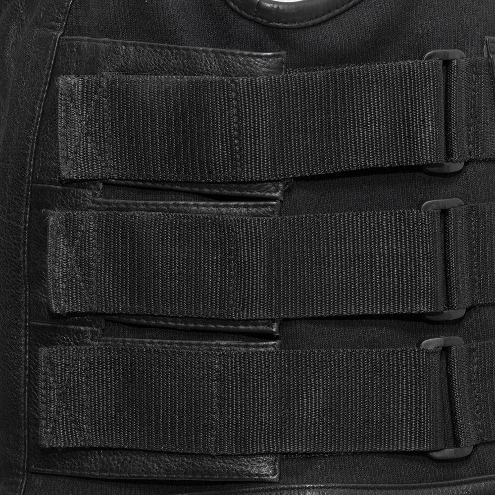  Close-up of side on Commando Swat Vest, showing adjustable straps and side profile.