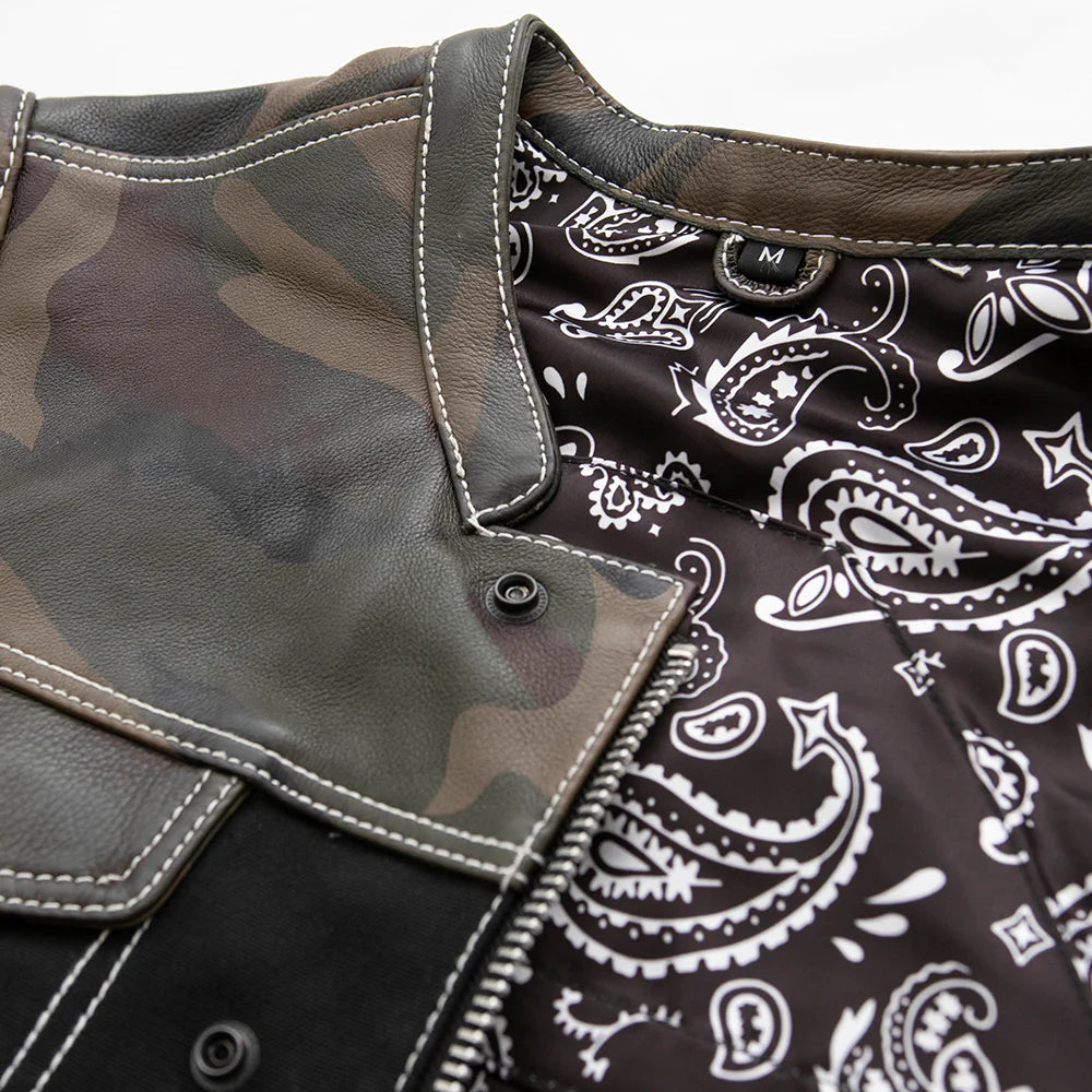 Infantry Vest: Collar Detail - Camo Style