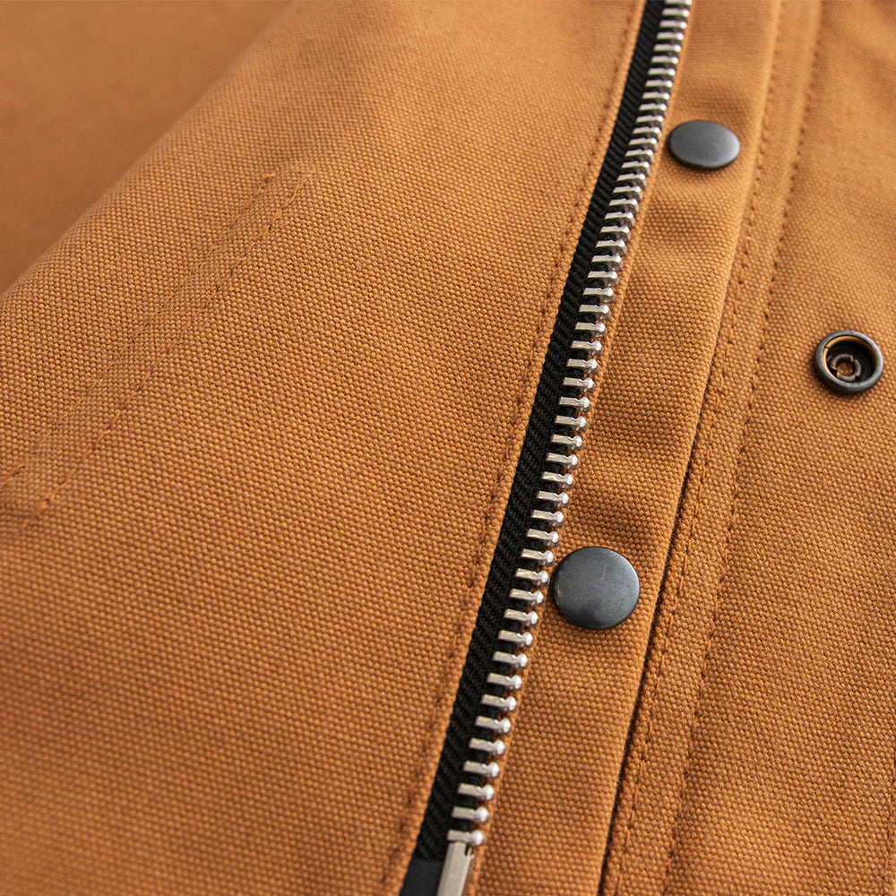 "Lowside Vest: Zipper and Button Detail