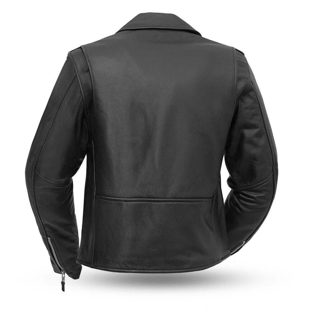 "Bikerlicious Quilted Thermal Motorcycle Jacket with Conceal Carry Pockets - Back View