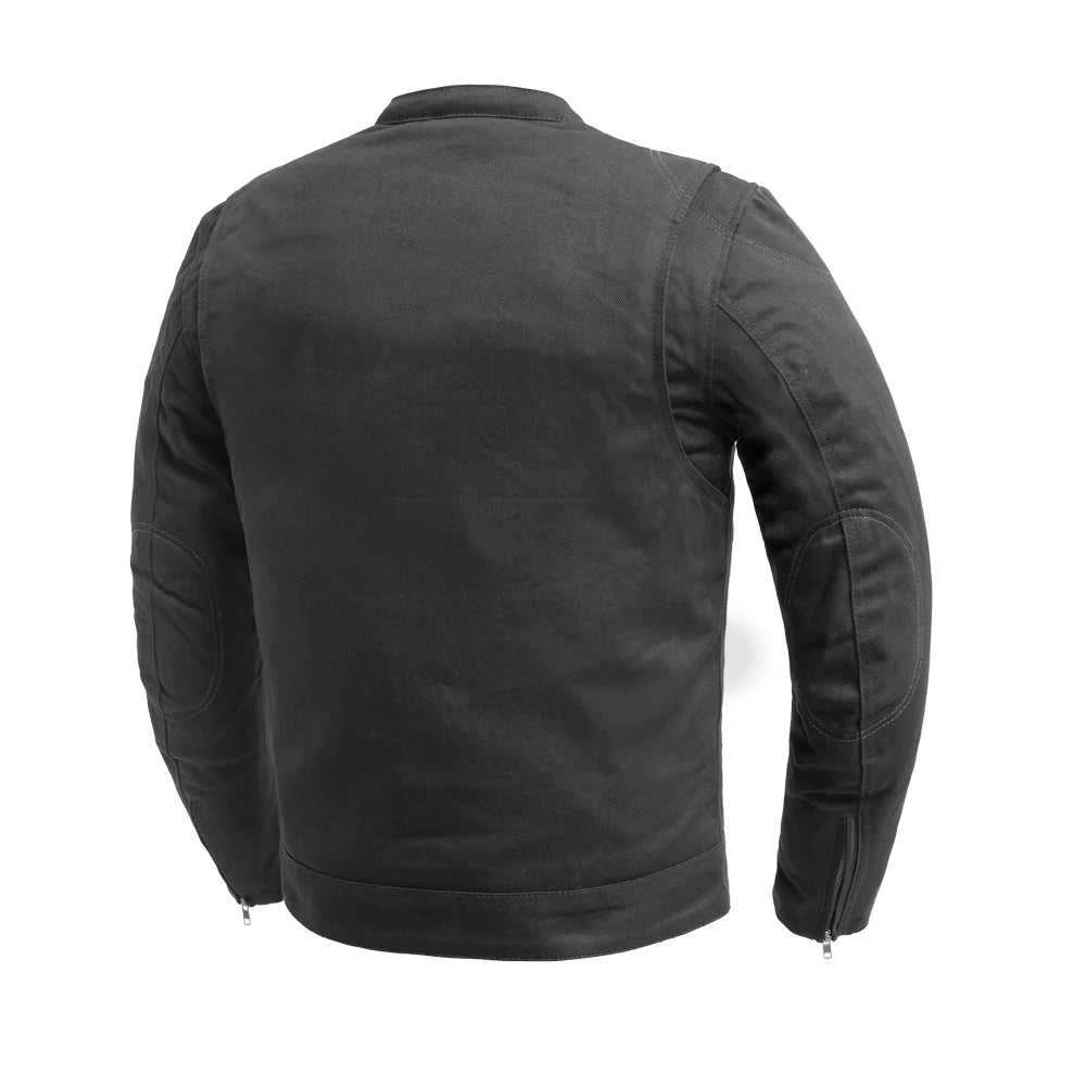 Back of Desperado Men's Twill Motorcycle Jacket, highlighting clean, straightforward design.