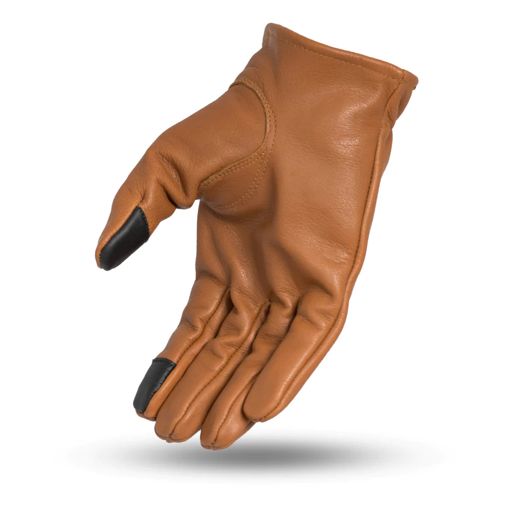 Roper Motorcycle Gloves: Aniline Cowhide, Touch Tech