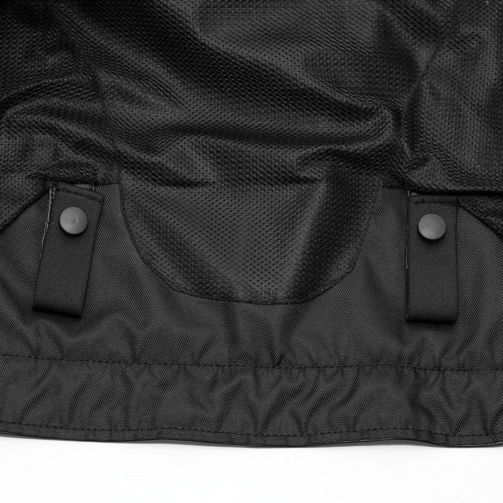 kster Motorcycle Jacket: Inside Bottom View, Conceal Carry Pockets, Insulated Liner