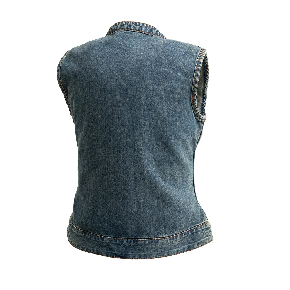 Back View: Lexy Club Style Vest - Full Panel Back