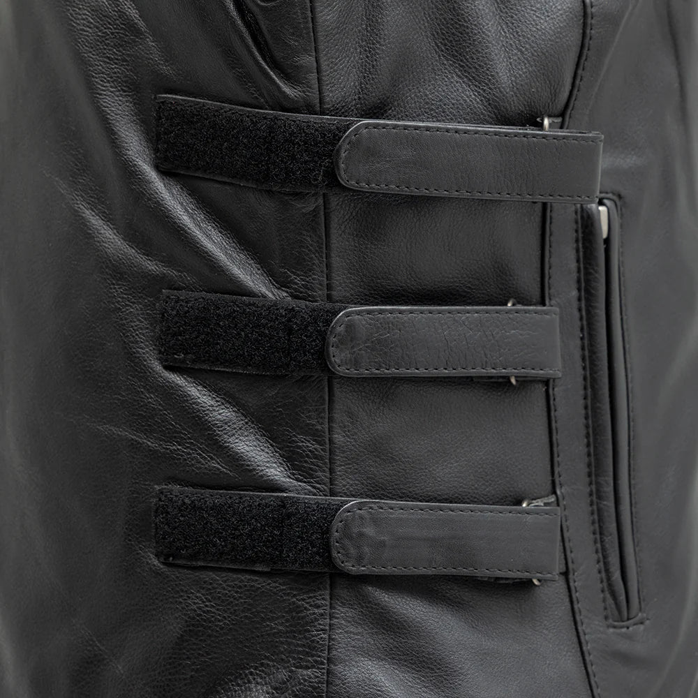  Katana - Women's Motorcycle Leather Vest side view