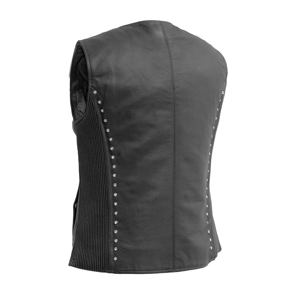  Lolita - Women's Motorcycle Leather Vest back