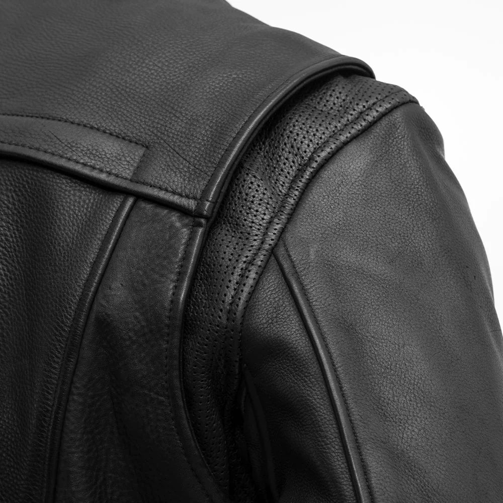 Revolt Jacket: Close-up Shoulder - Unique Design, Armor