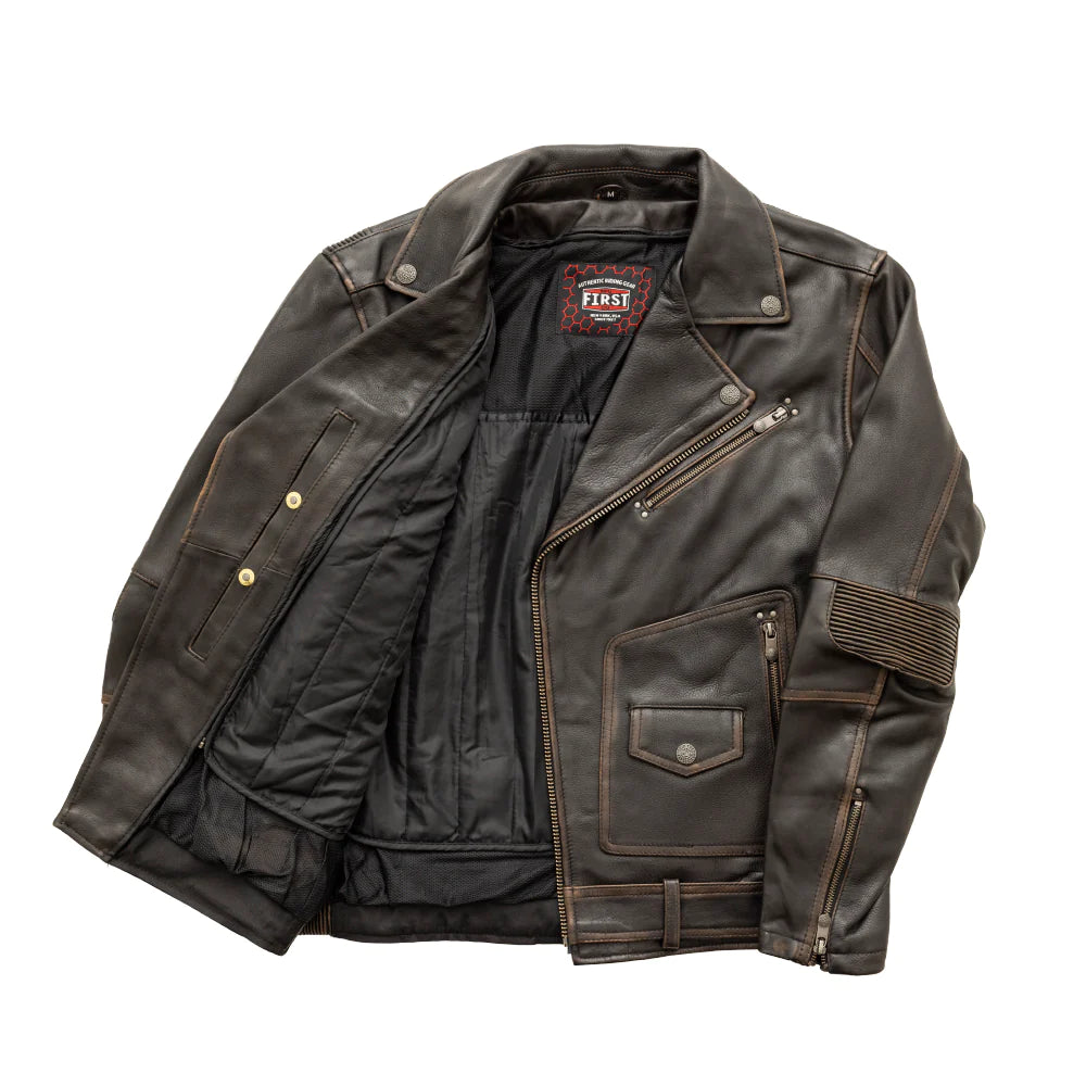 Wrath-Men's Vintage Motorcycle Leather Jacket