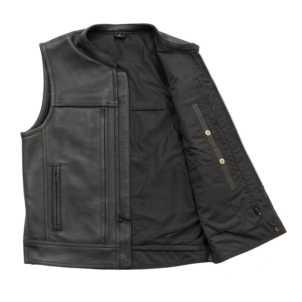 Rampage Men's Motorcycle Leather Vest