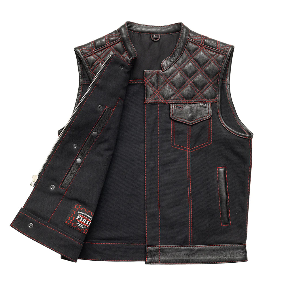 Front View: Open Front, Stylish Club Vest, Concealed Carry