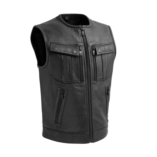 Unbeatable Men's Motorcycle Leather Vest