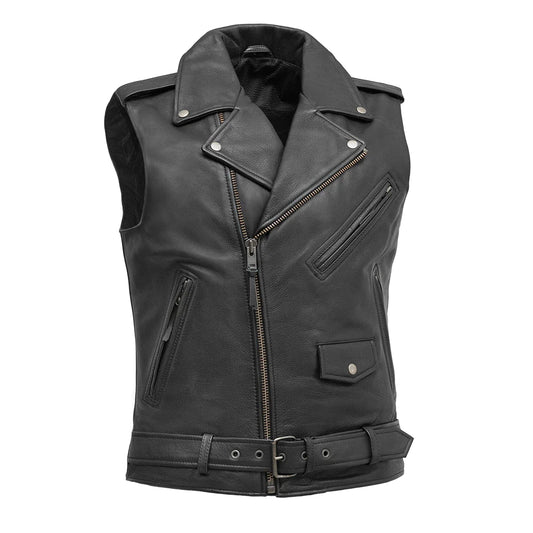 Rockin Men's Motorcycle Leather Vest