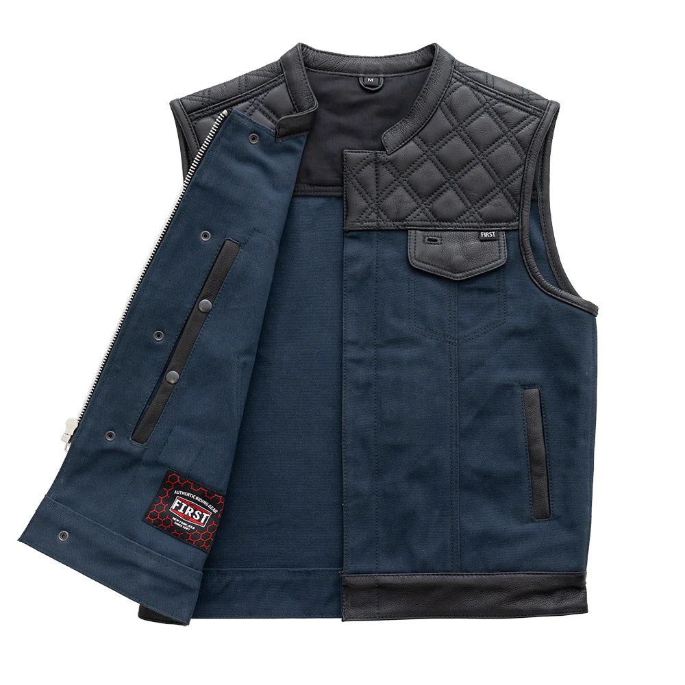 Front View: Stylish Club Vest, Open Side, Concealed Carry