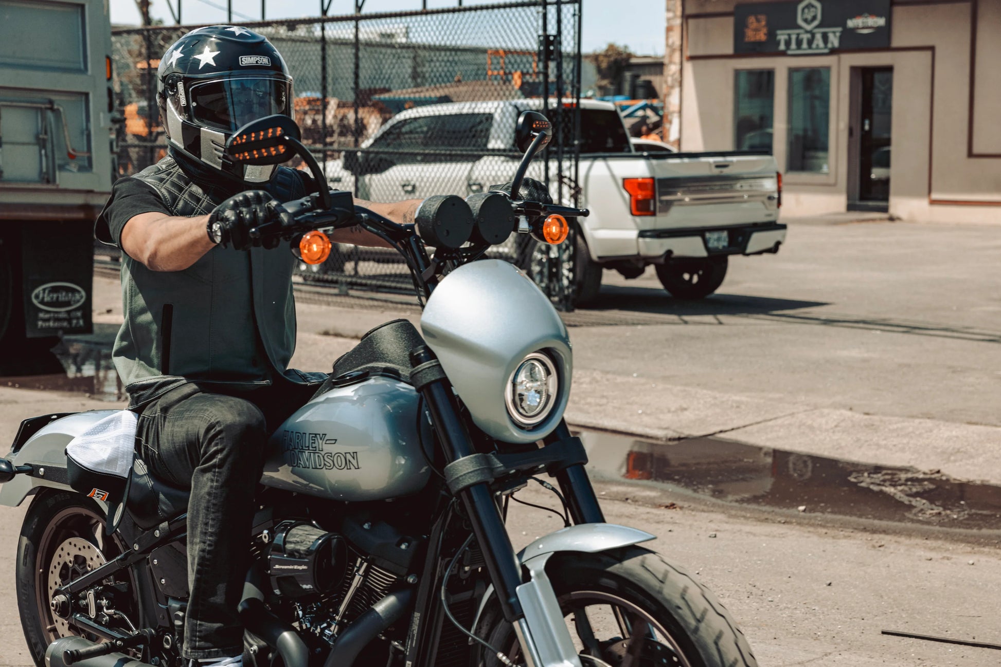 Motorcycle Rider: Stylish Club Vest, Adventure, Freedom