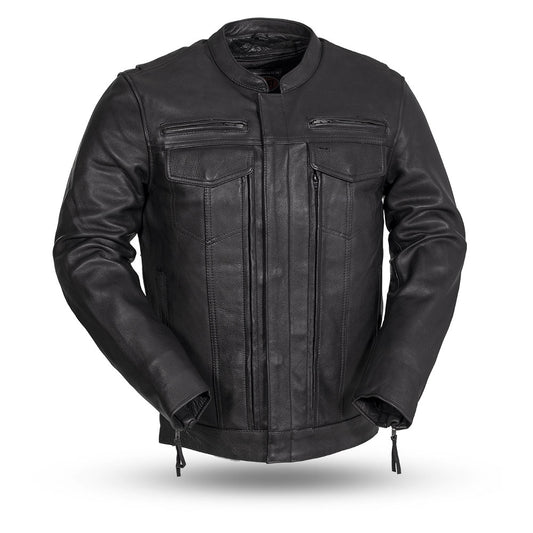 Raider - Men's Motorcycle Leather Jacket Black